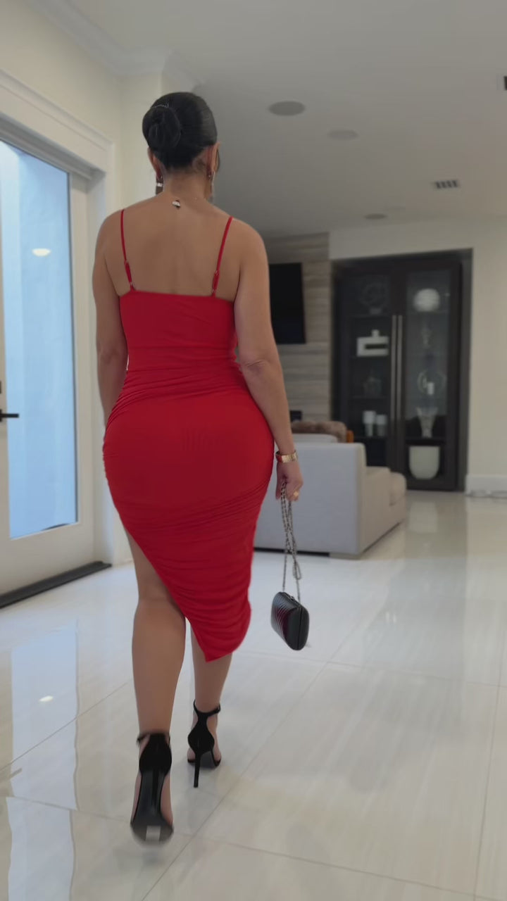 Aleigh (Red Midi Dress)
