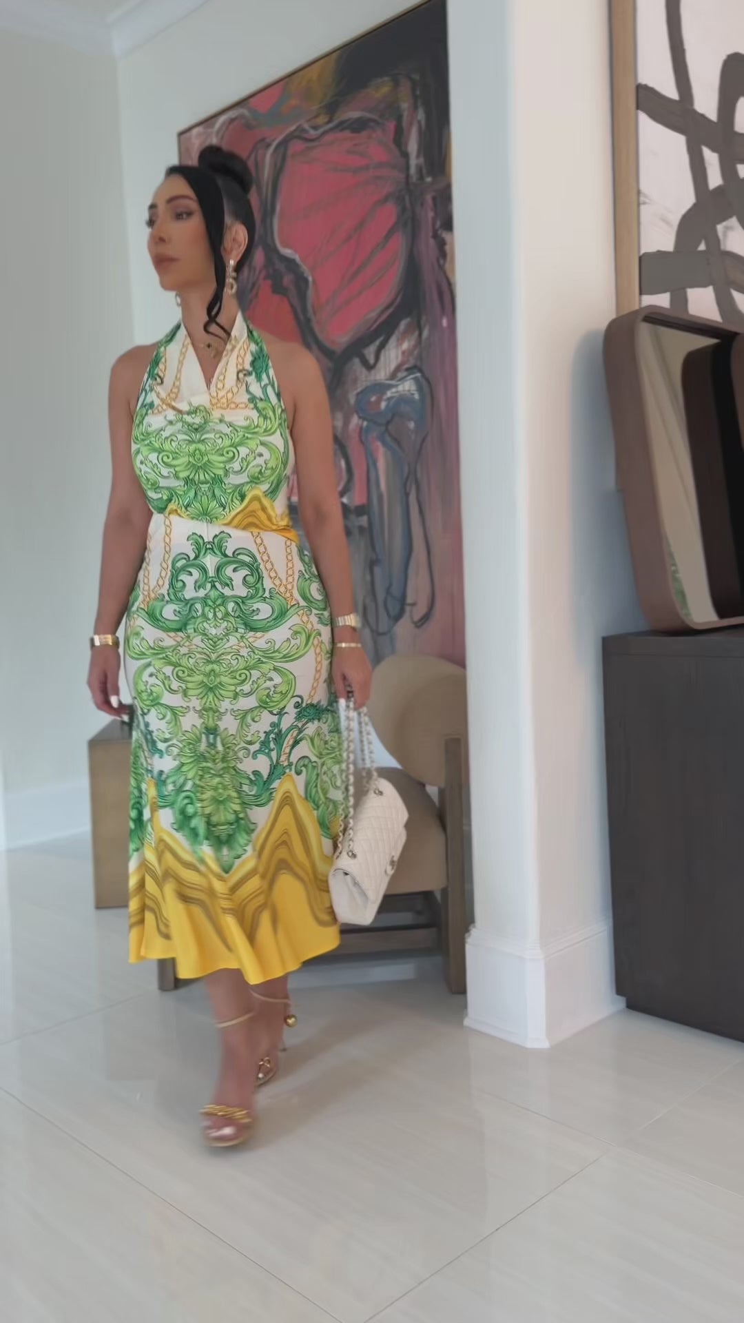 Timeless (Green/Gold Skirt Set)