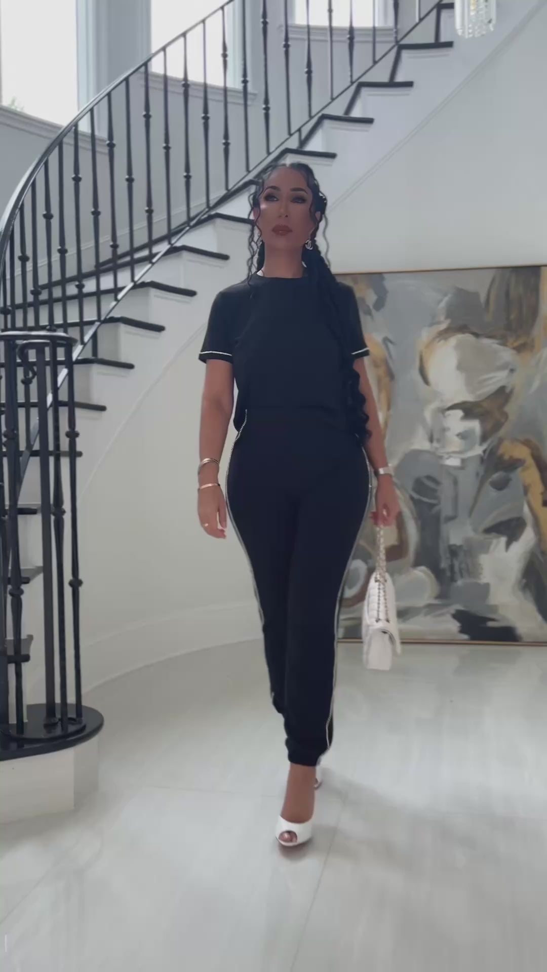 Trisha (Black Jogger Set)