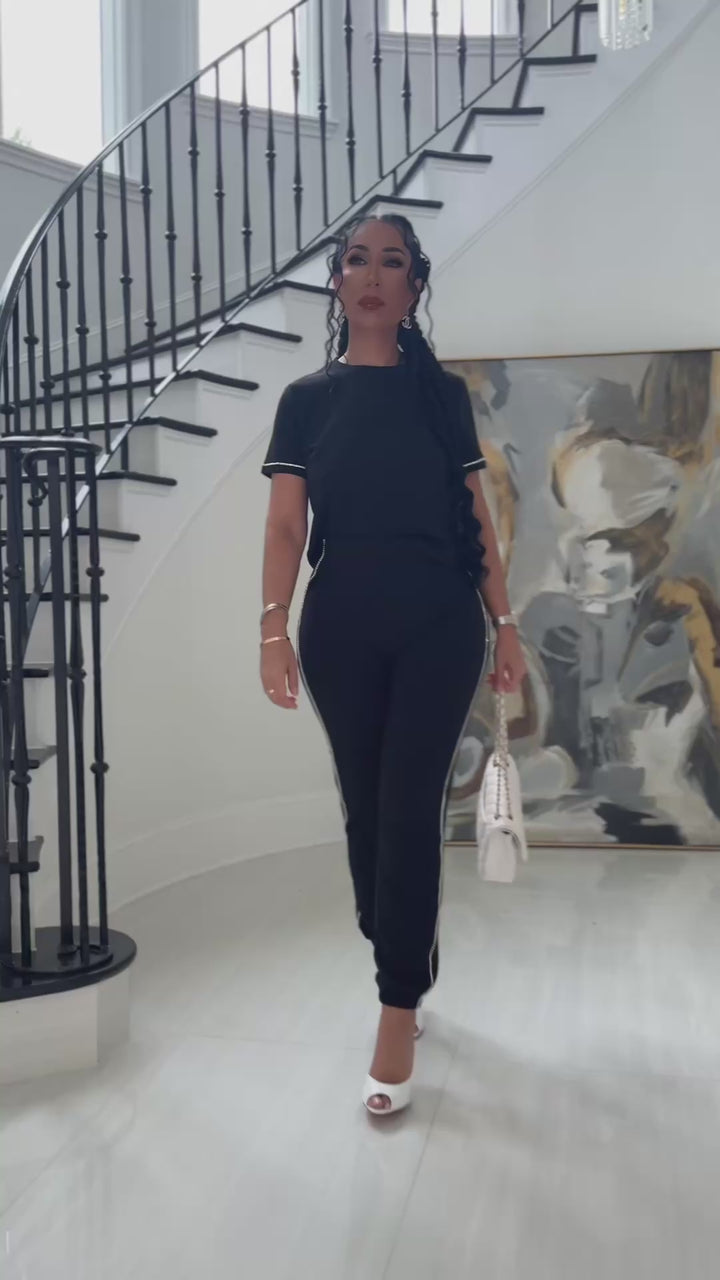 Trisha (Black Jogger Set)