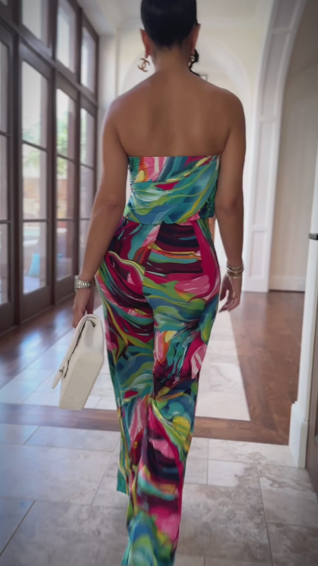 Robin (Pink/ Teal Multi Tube Jumpsuit) ALL SALE ITEMS ARE A FINAL SALE NO EXCHANGE