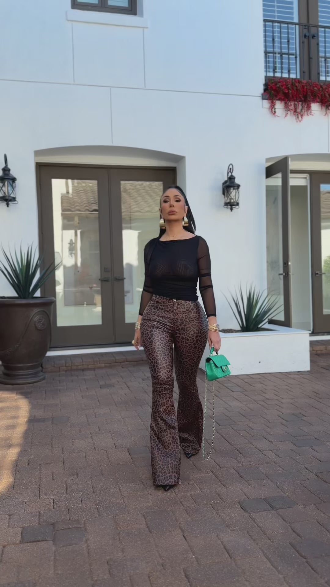 Carlson (Leopard Flare Pants)