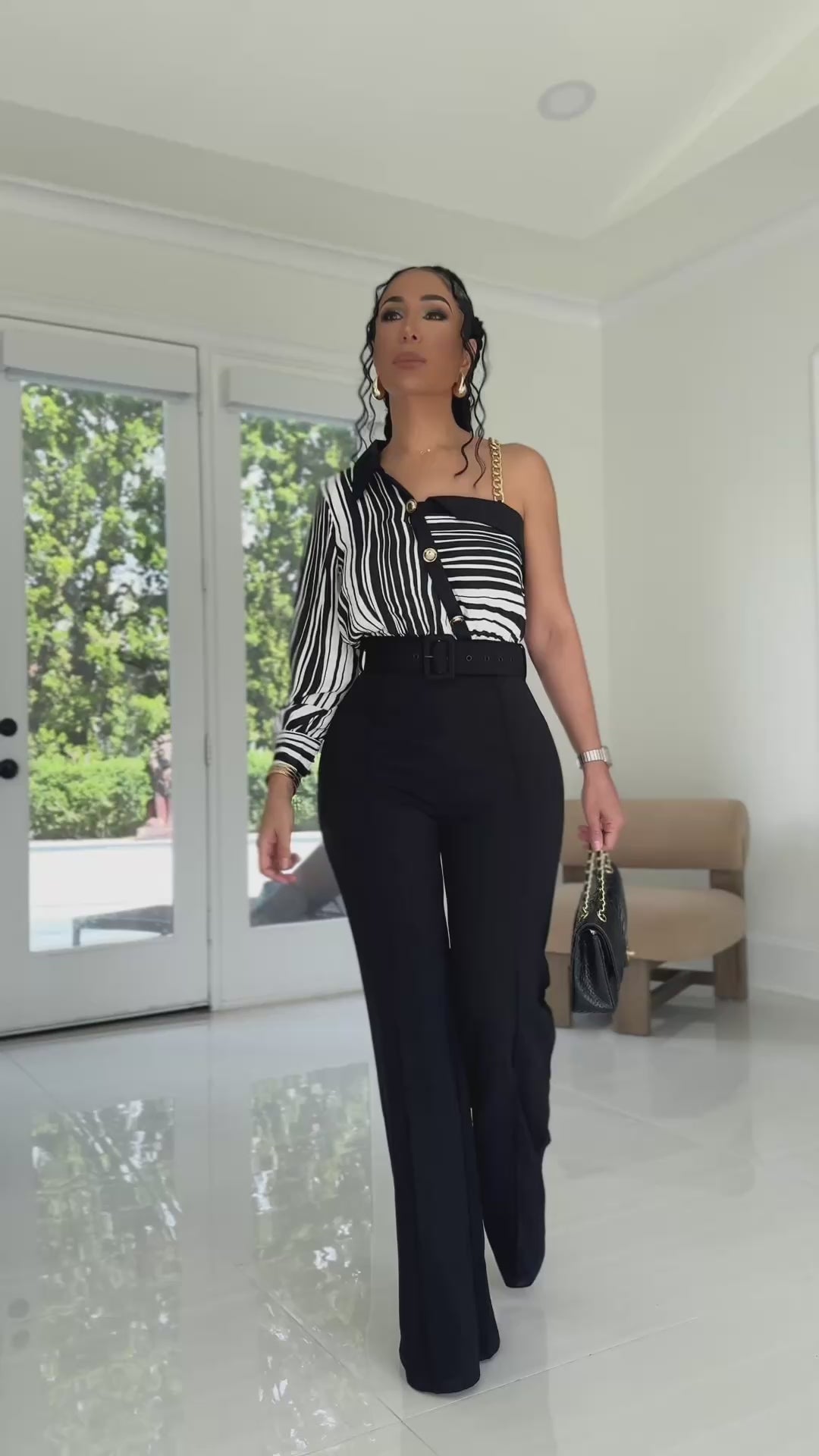 Jemma (Black/White Jumpsuit)