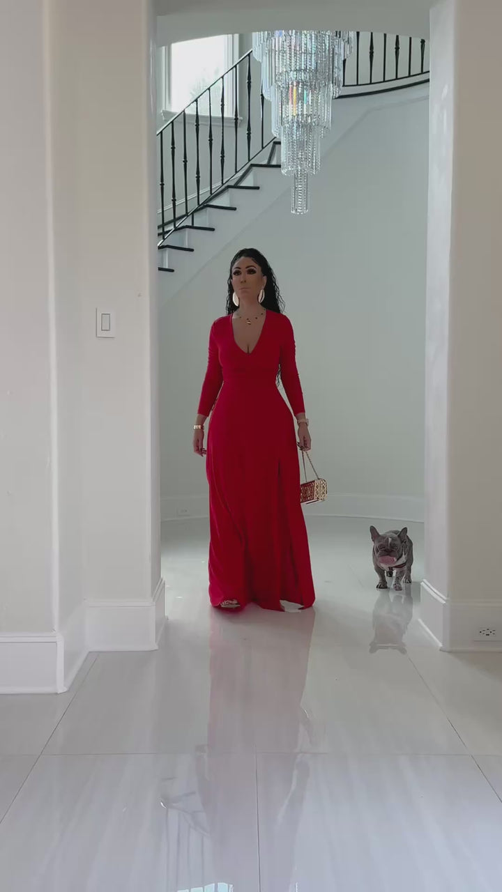 Duke (Red Maxi Dress)