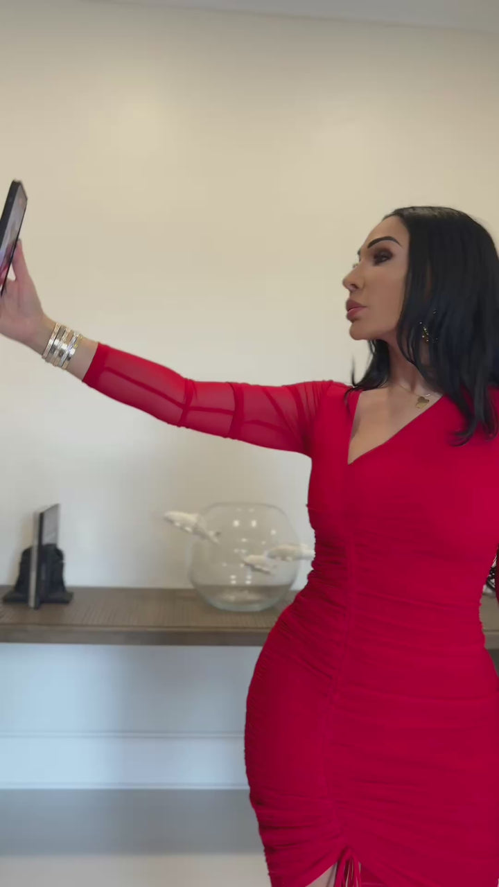 Maximo (Red Midi Dress)