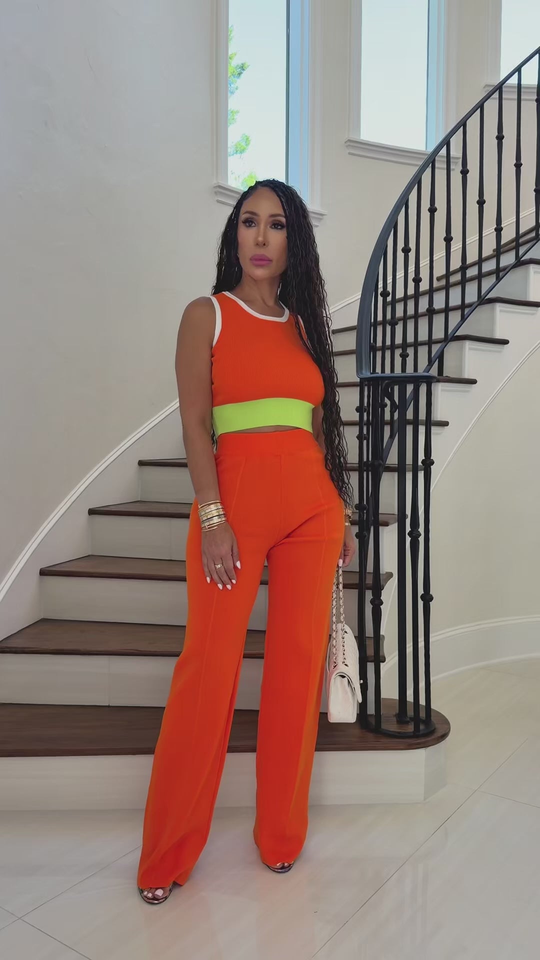 Hank (Orange/Lime Green Pant Set)