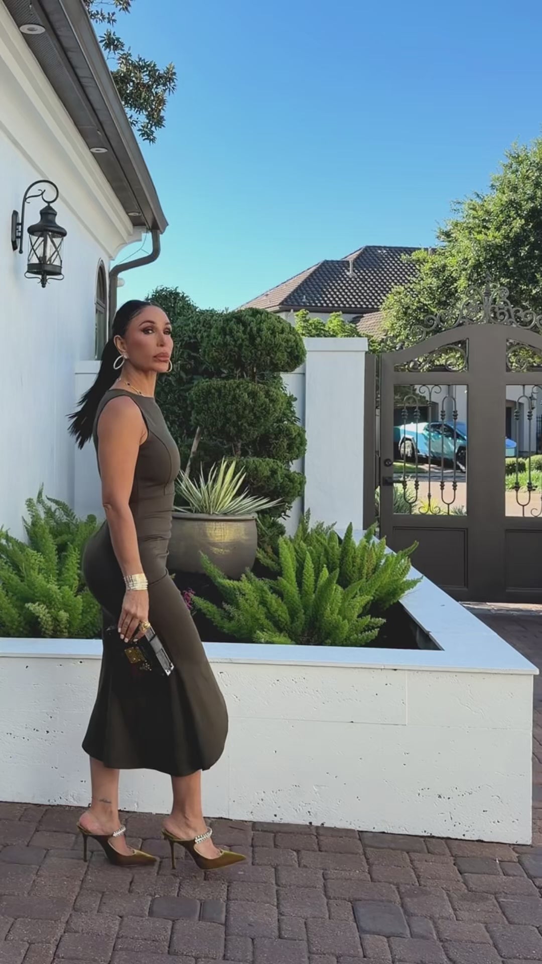 Oliver (Olive Green Midi Dress)
