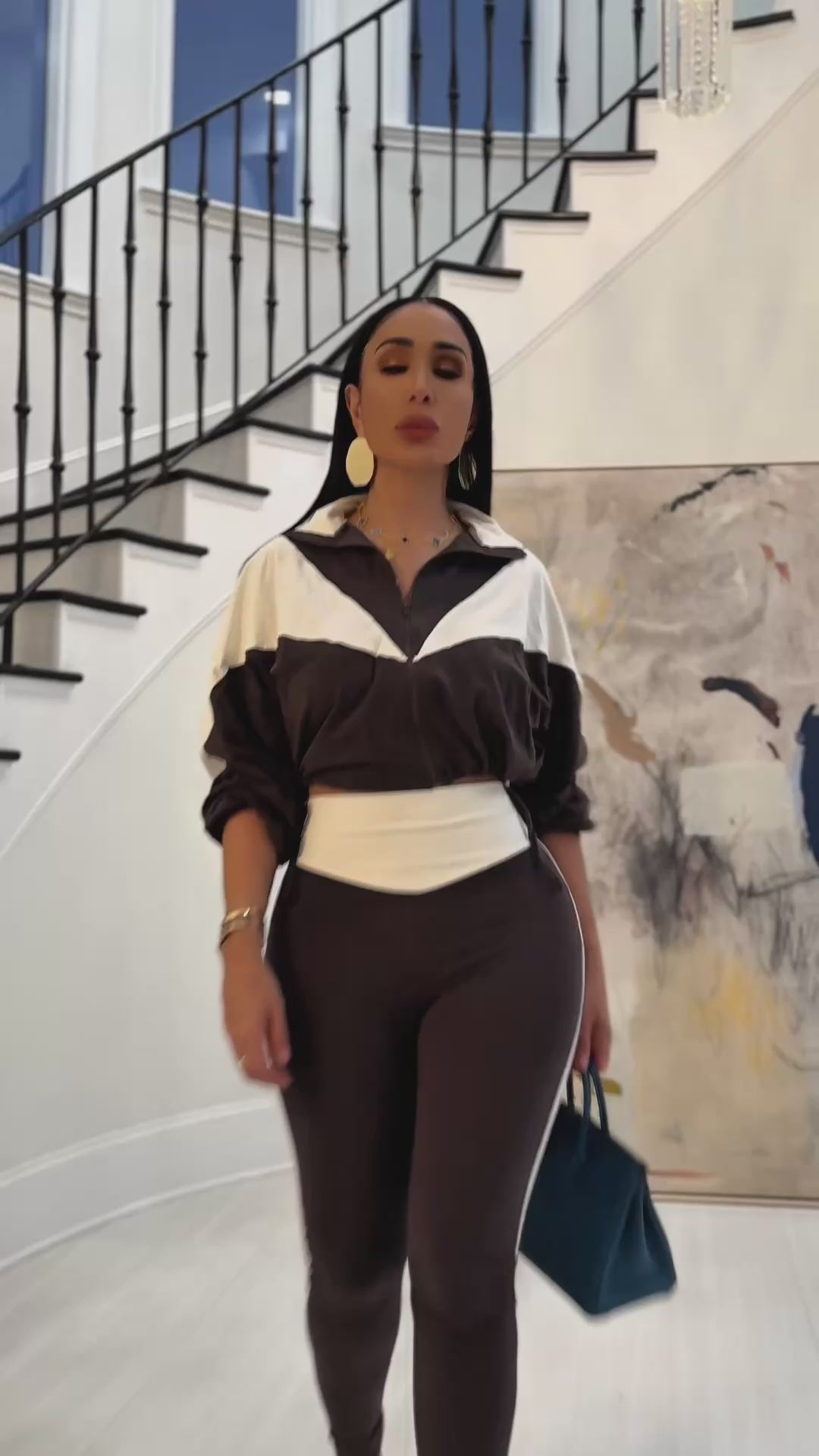 Shy (Brown/Cream Legging Set)