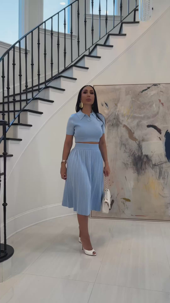 Kade Too (Baby Blue Skirt Set)