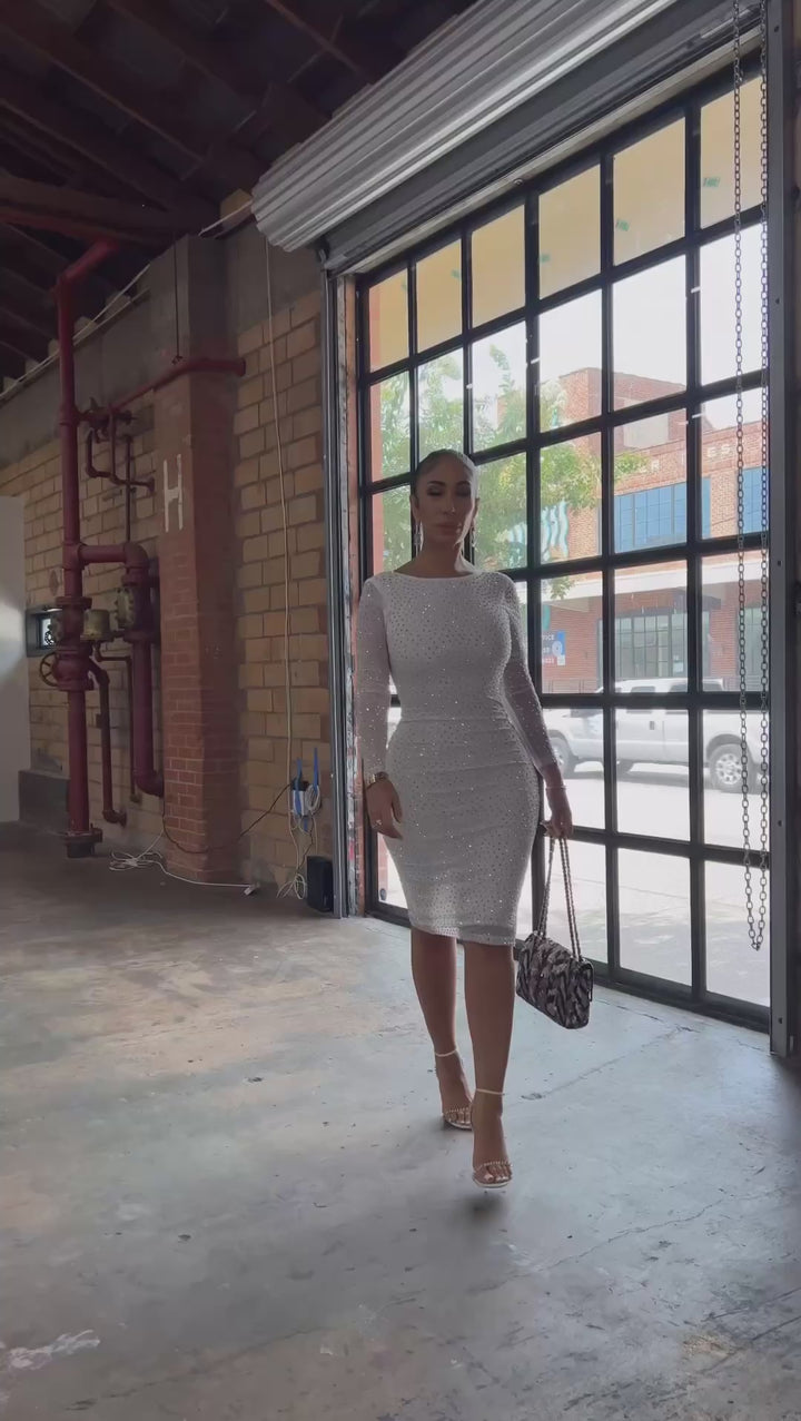 Dazzle (Ivory Midi Dress)