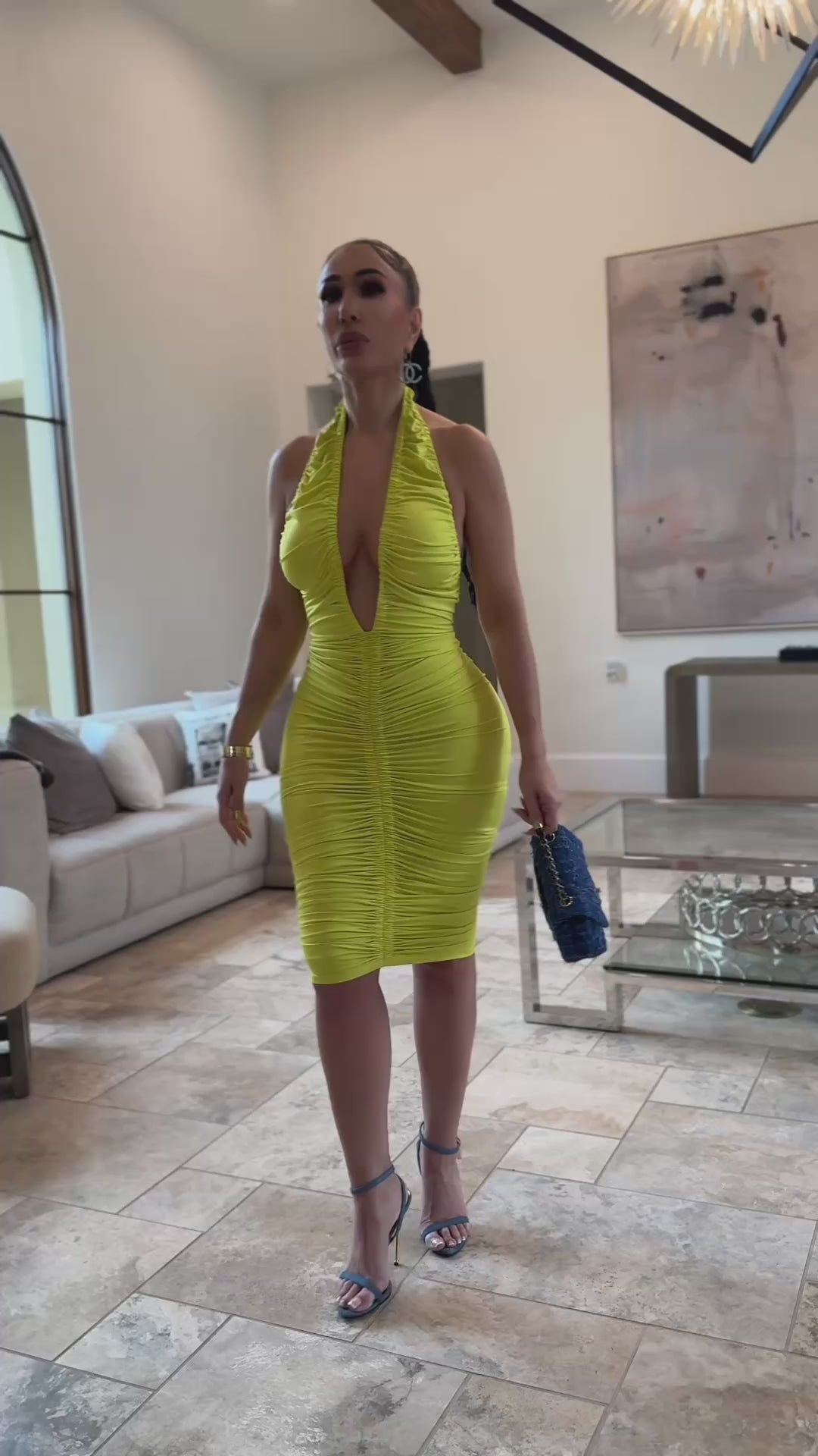 Tassa (Lime Midi Dress)