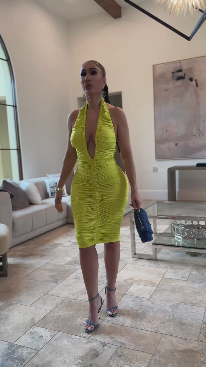 Tassa (Lime Midi Dress)
