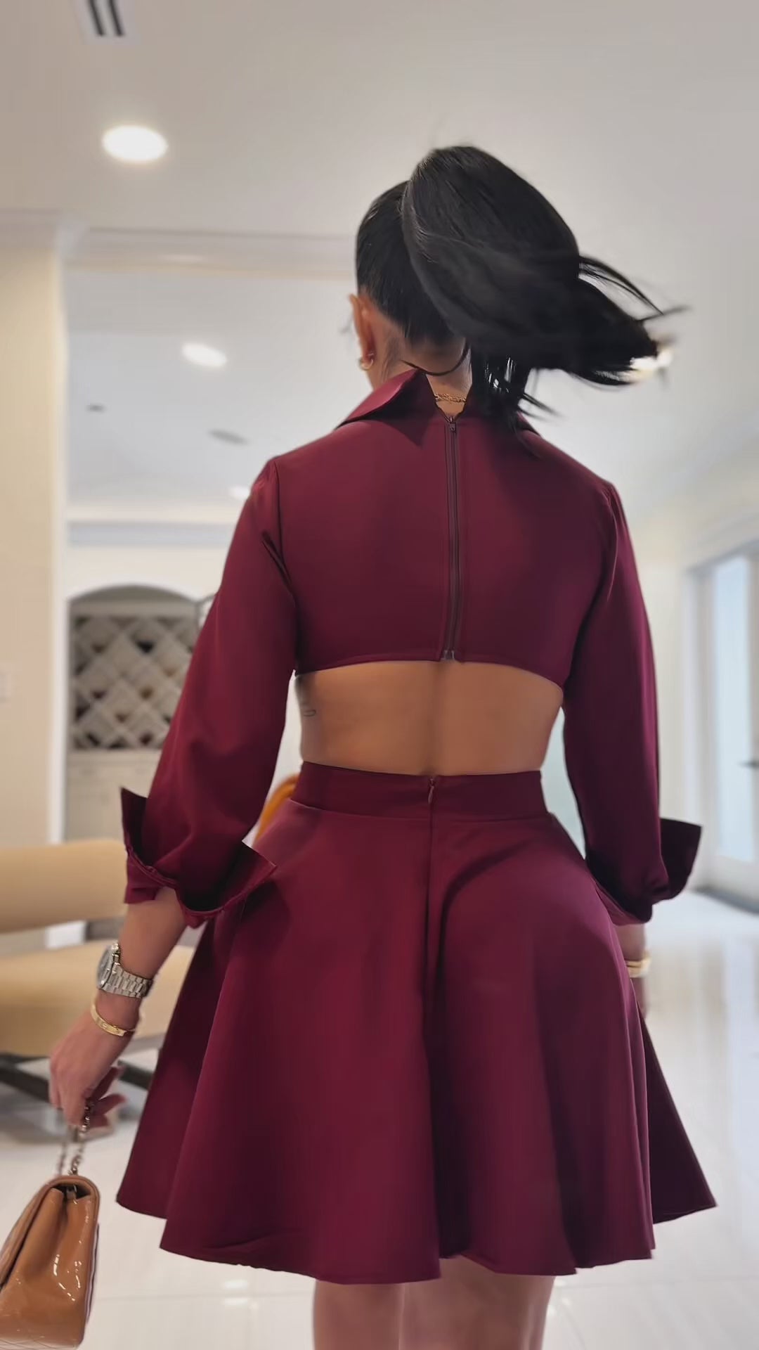 Reed (Cardinal Wine Dress)