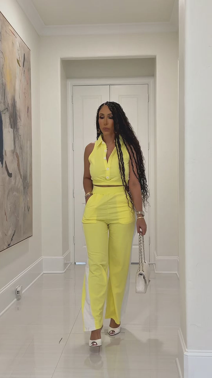 Liran (Yellow Pant Set)