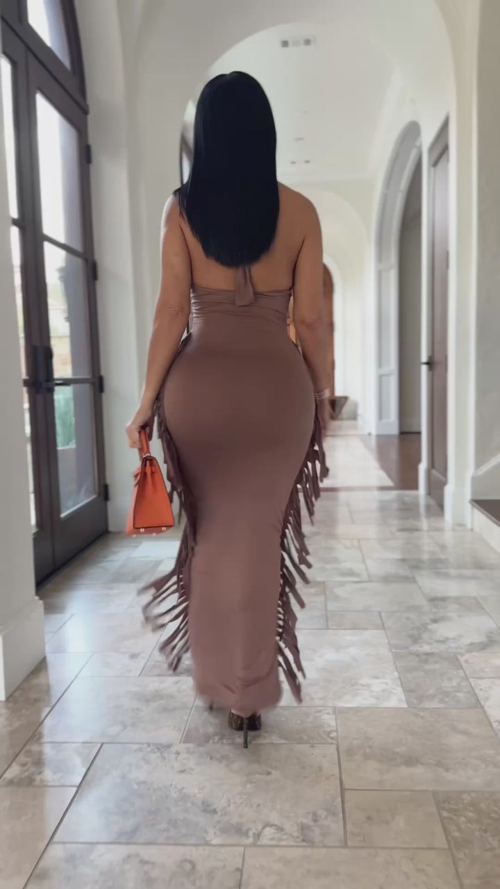 Lorenzo Too (Brown Maxi Dress)