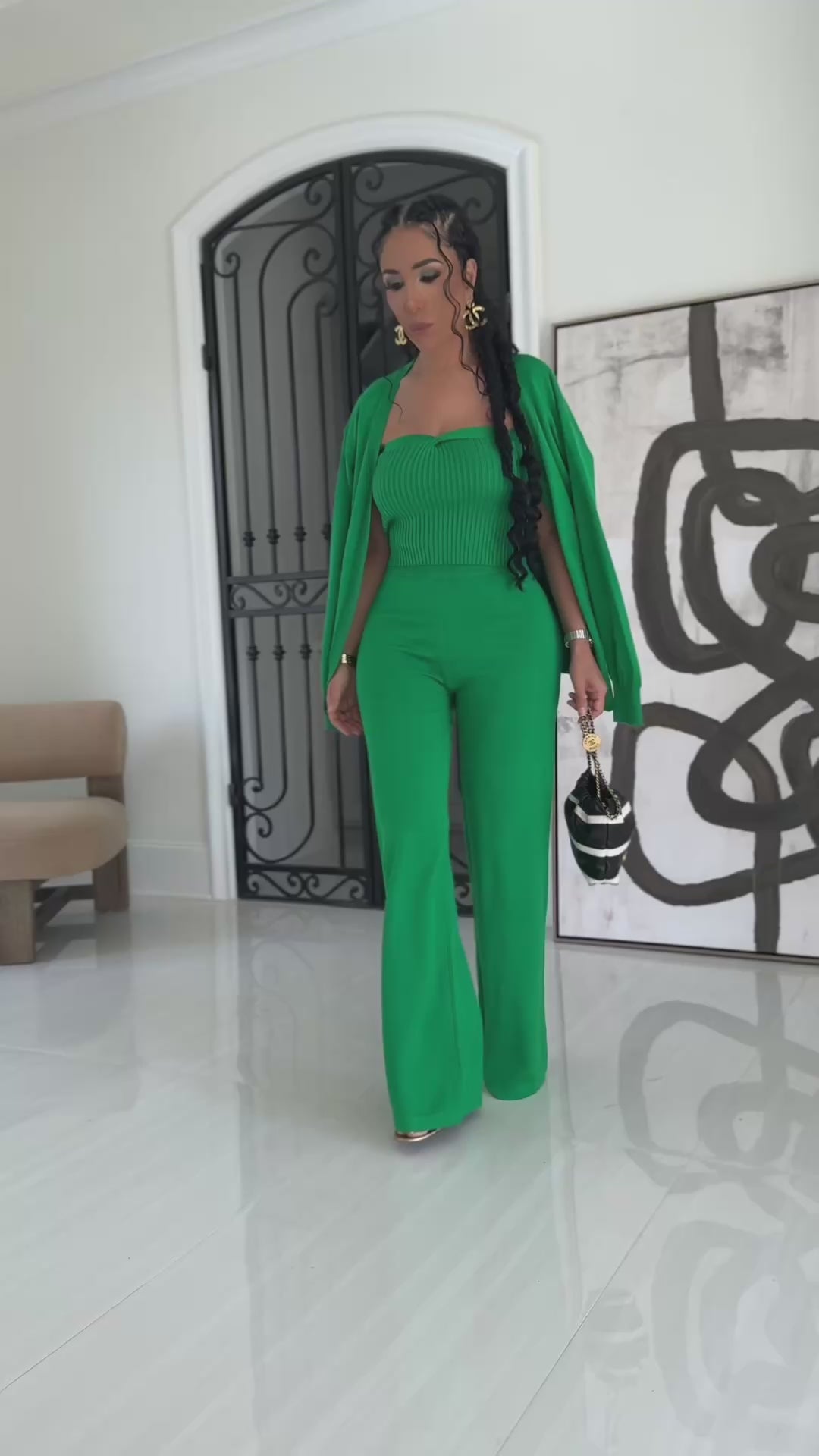 Prismo (Kelly Green Three Piece Pant Set)