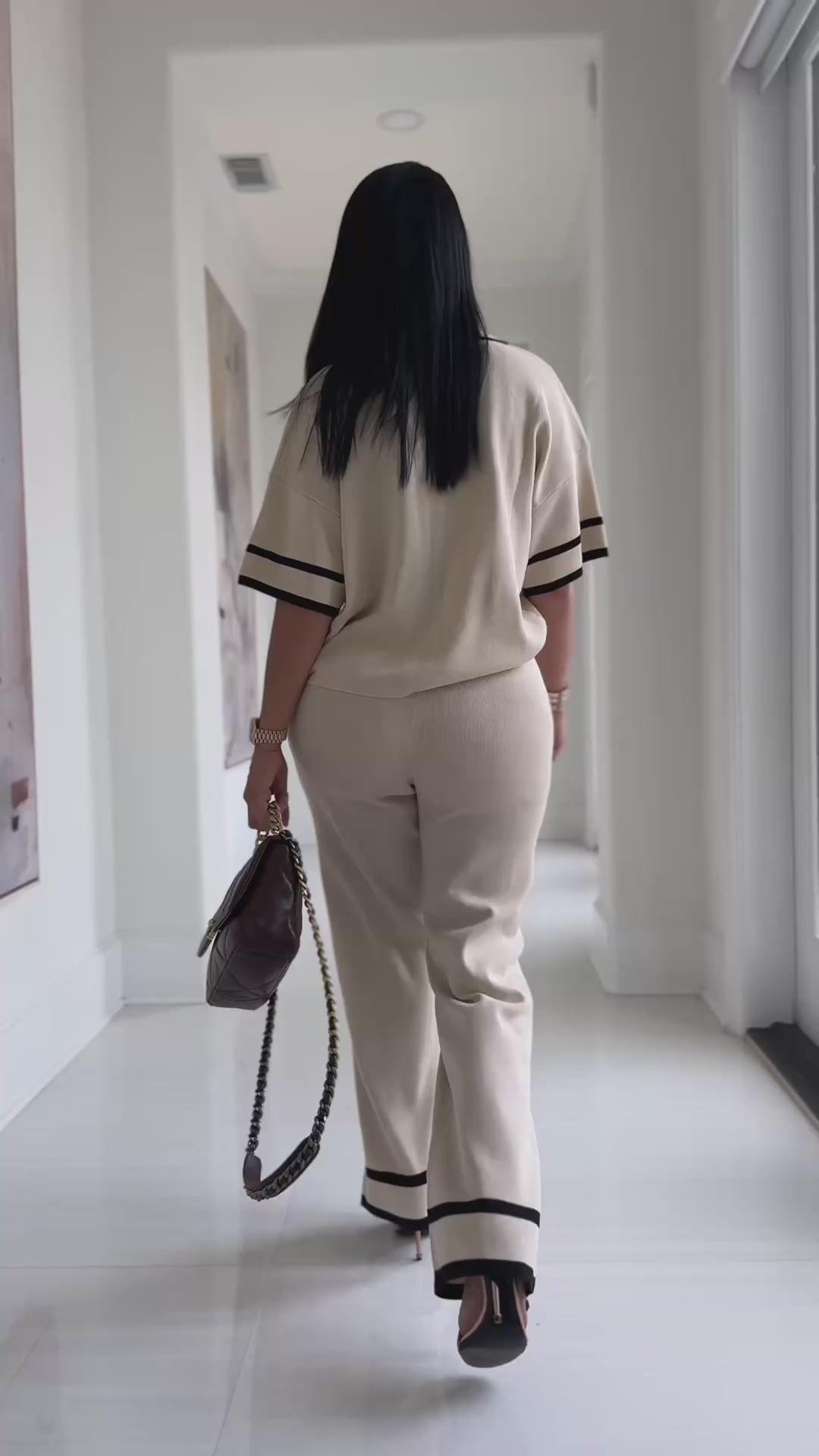 Landon (Khaki/Black Pant Set)