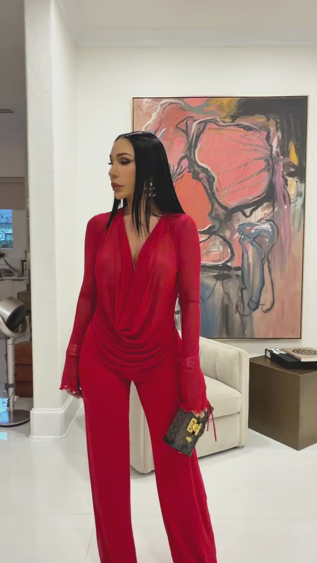 Patricia (Red Pant Set)