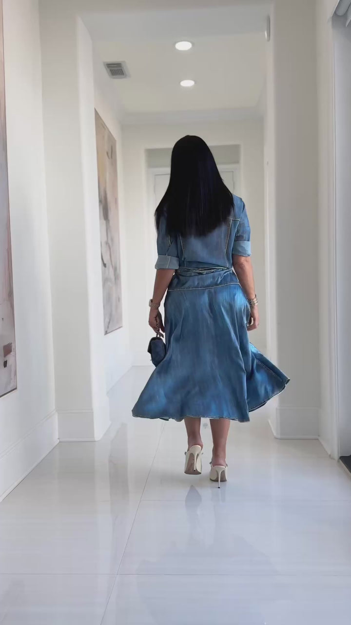 Arroza (Denim Print Skirt Set) PRE-ORDER Ships 9/23