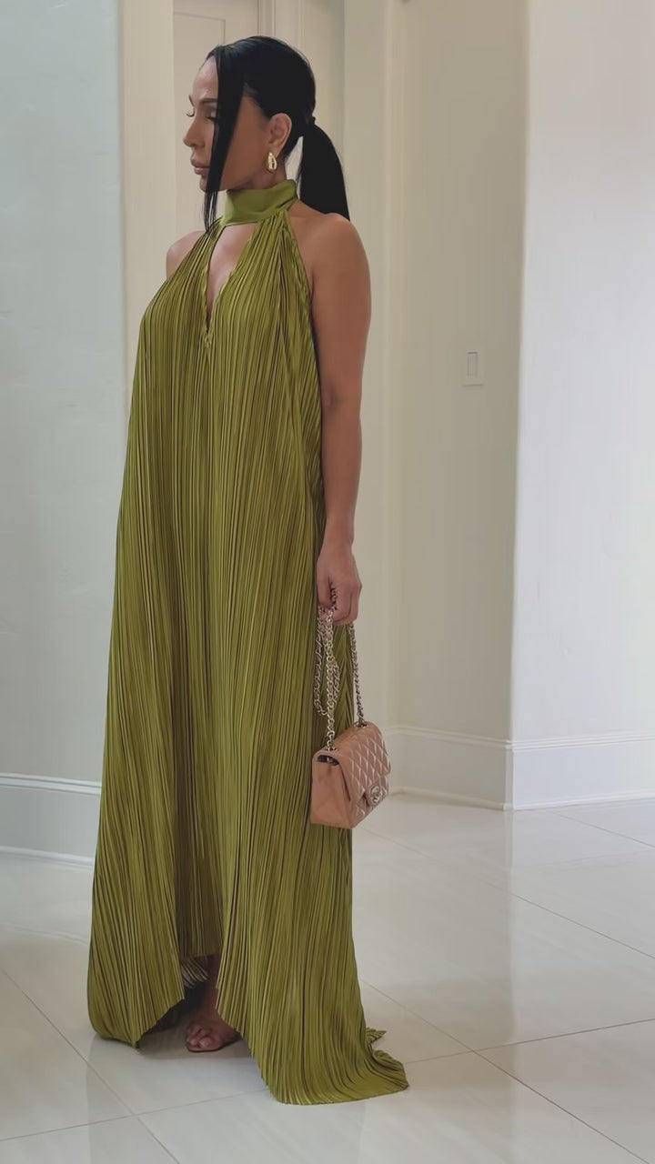 Tika (Chartreuse Maxi Dress)