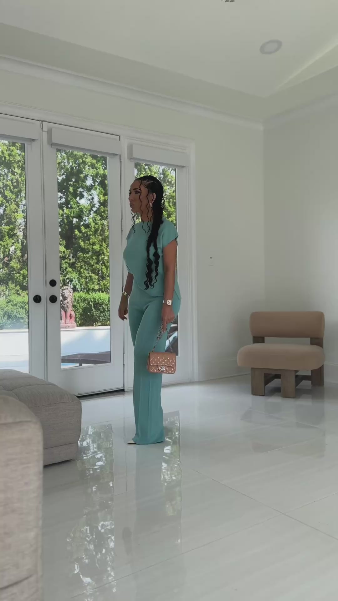 Tracie (Sage Green Pant Set)