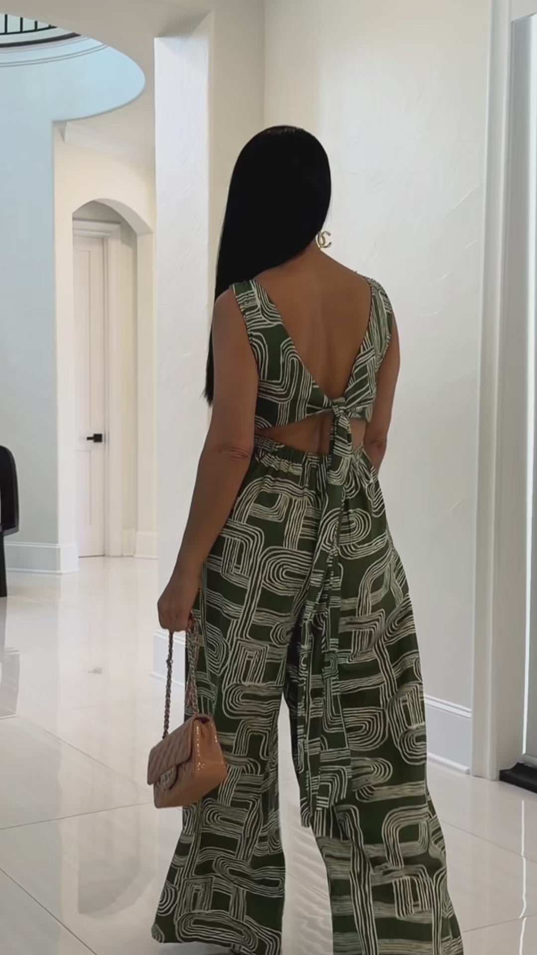 Jenna (Olive/White Jumpsuit)
