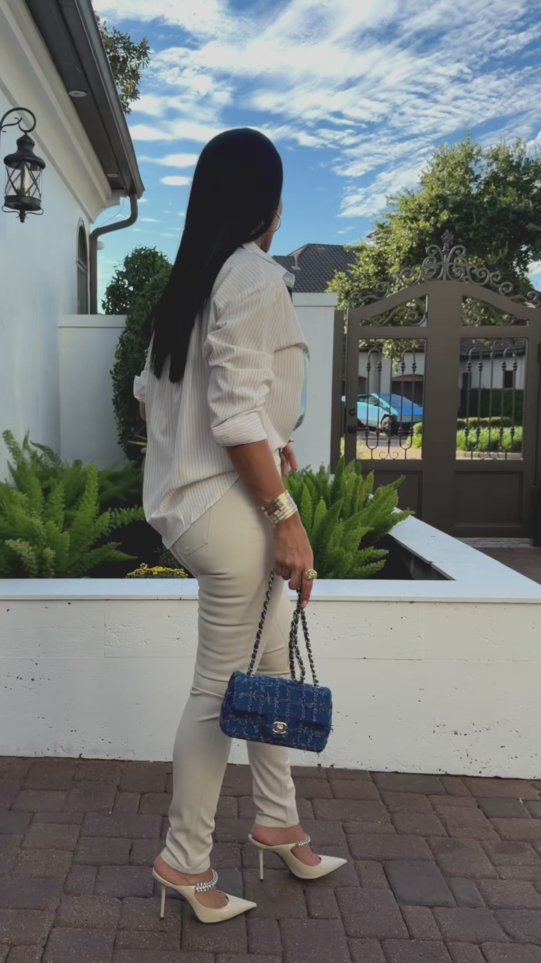 Layke (Cream Faux Leather Pants)