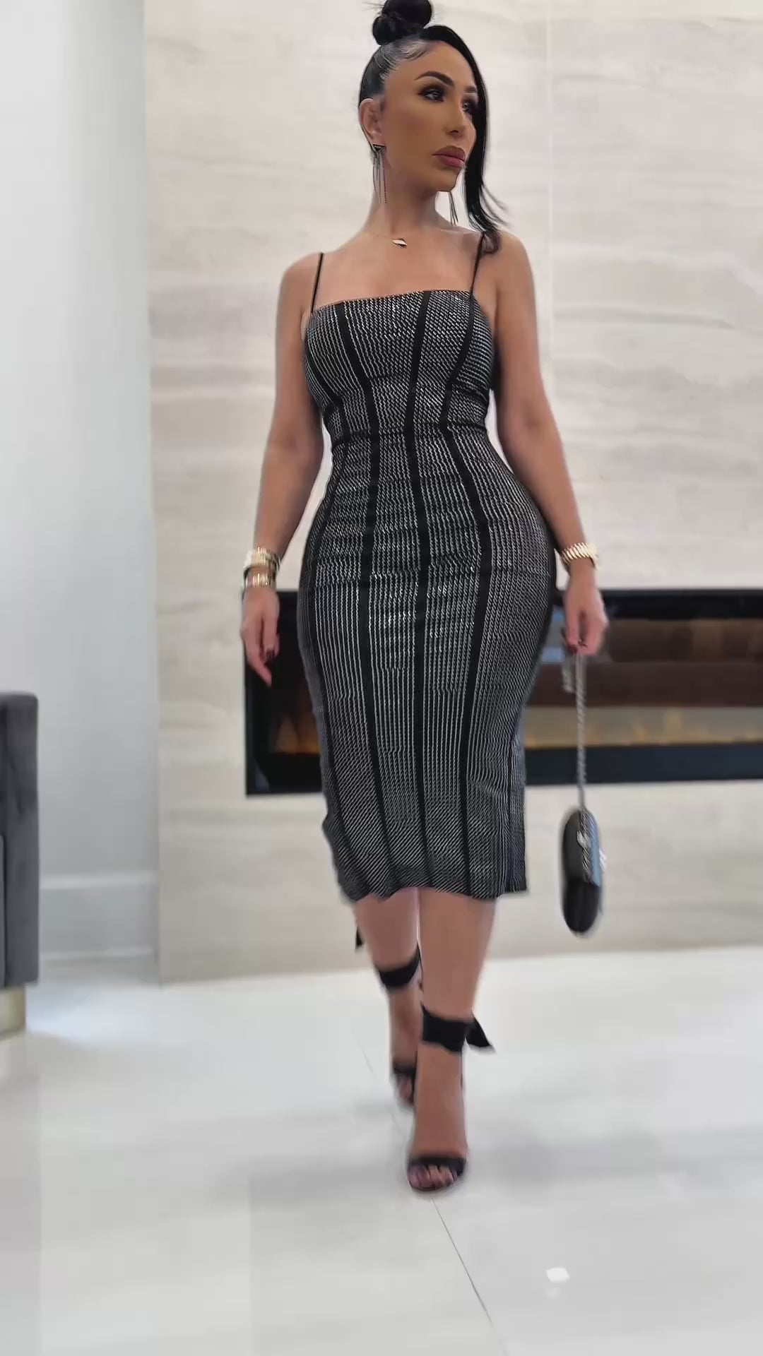 Brian (Black Midi Dress)