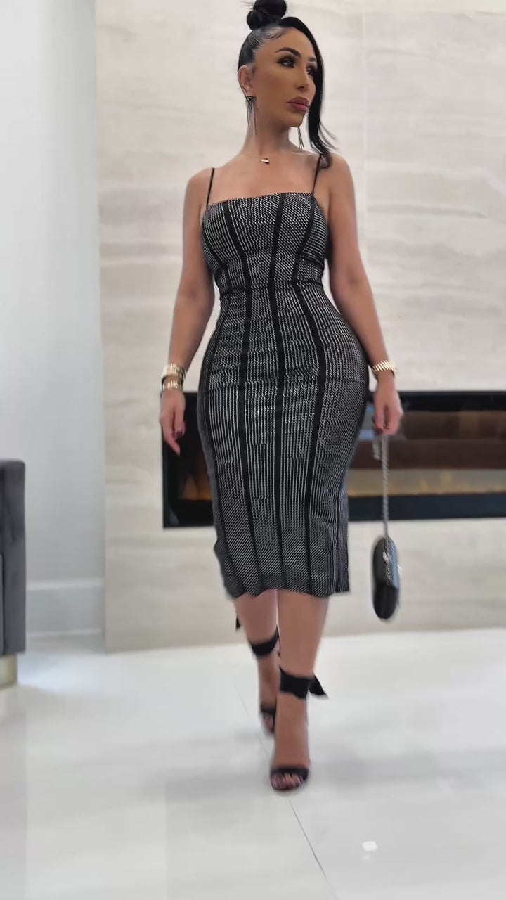 Brian (Black Midi Dress)