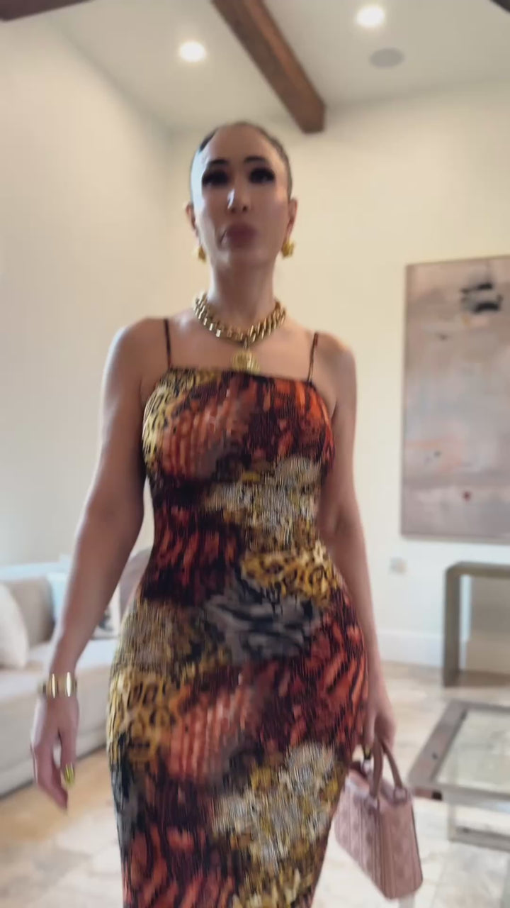 Desouza (Rust Multi Maxi Dress)