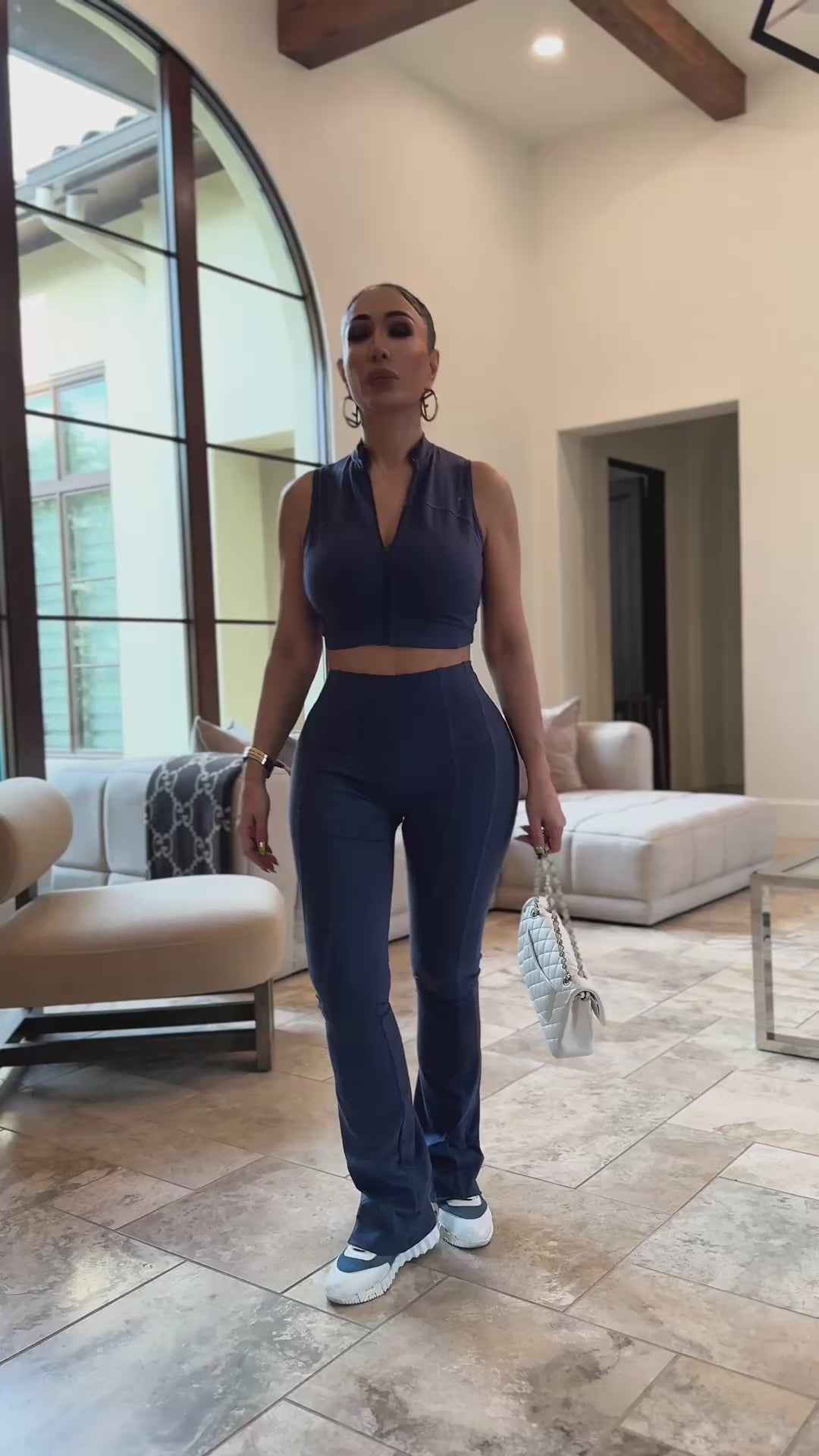 Najia (Denim Blue Legging Set)