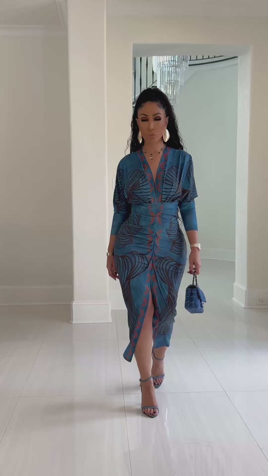 Grant (Dark Teal Midi Dress)