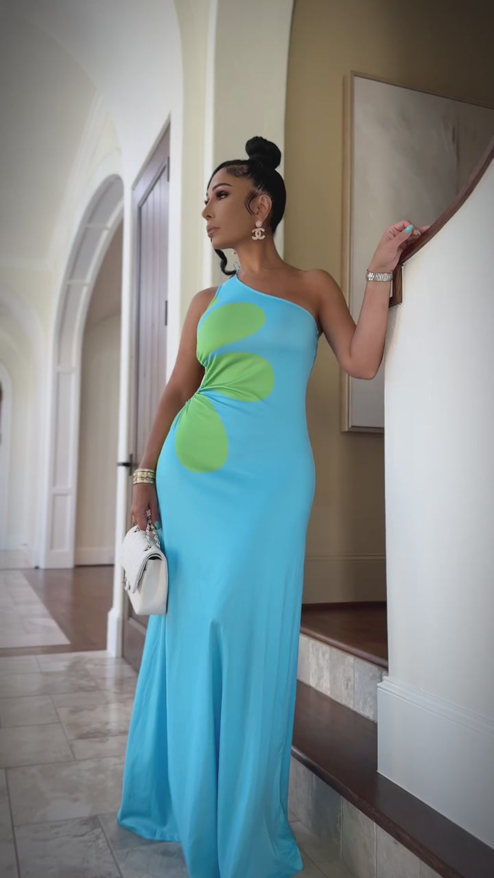 Nasa (Blue/ Green Maxi Dress)