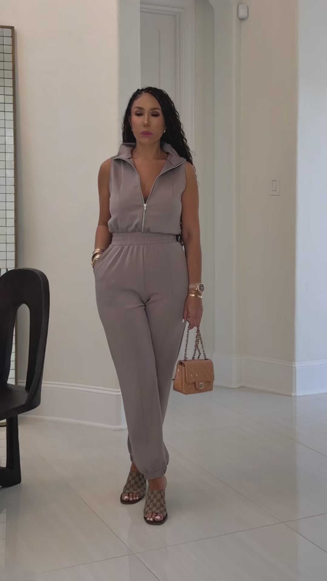 Punch (Taupe Jumpsuit)