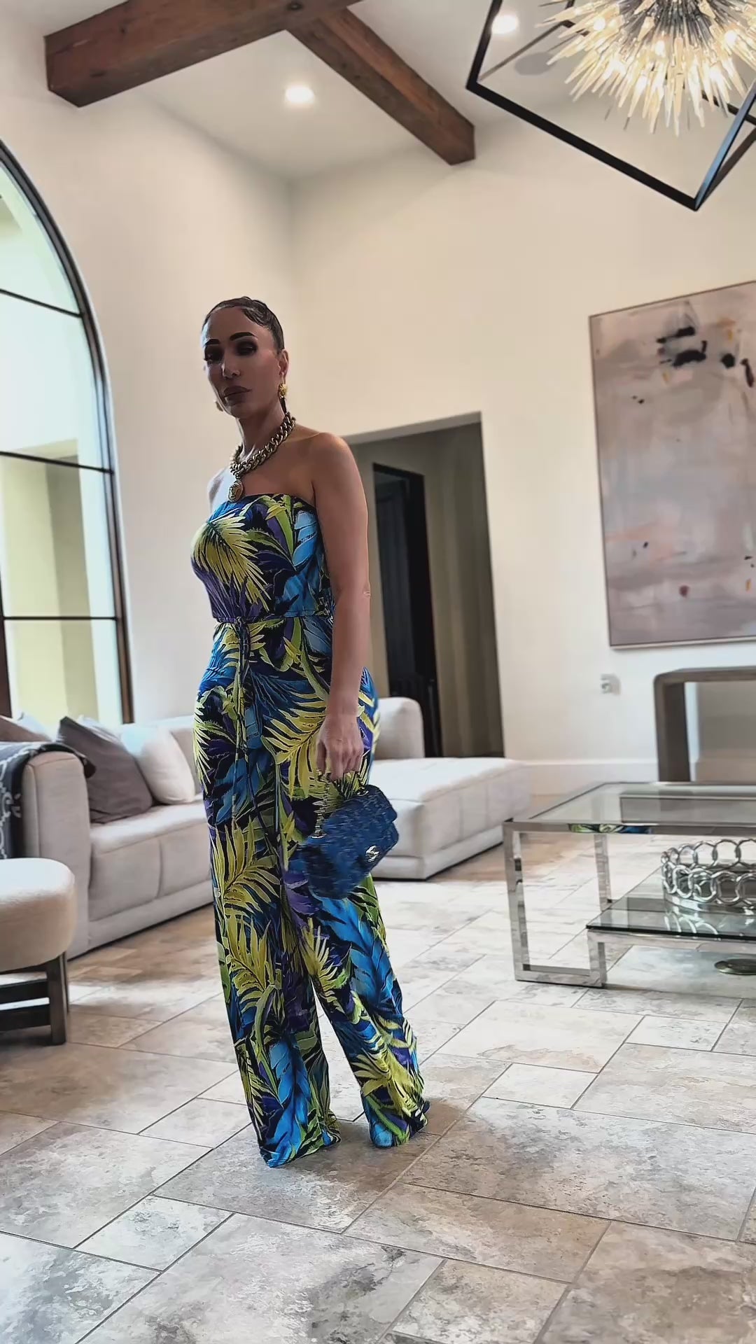Leona (Blue Multi Jumpsuit)
