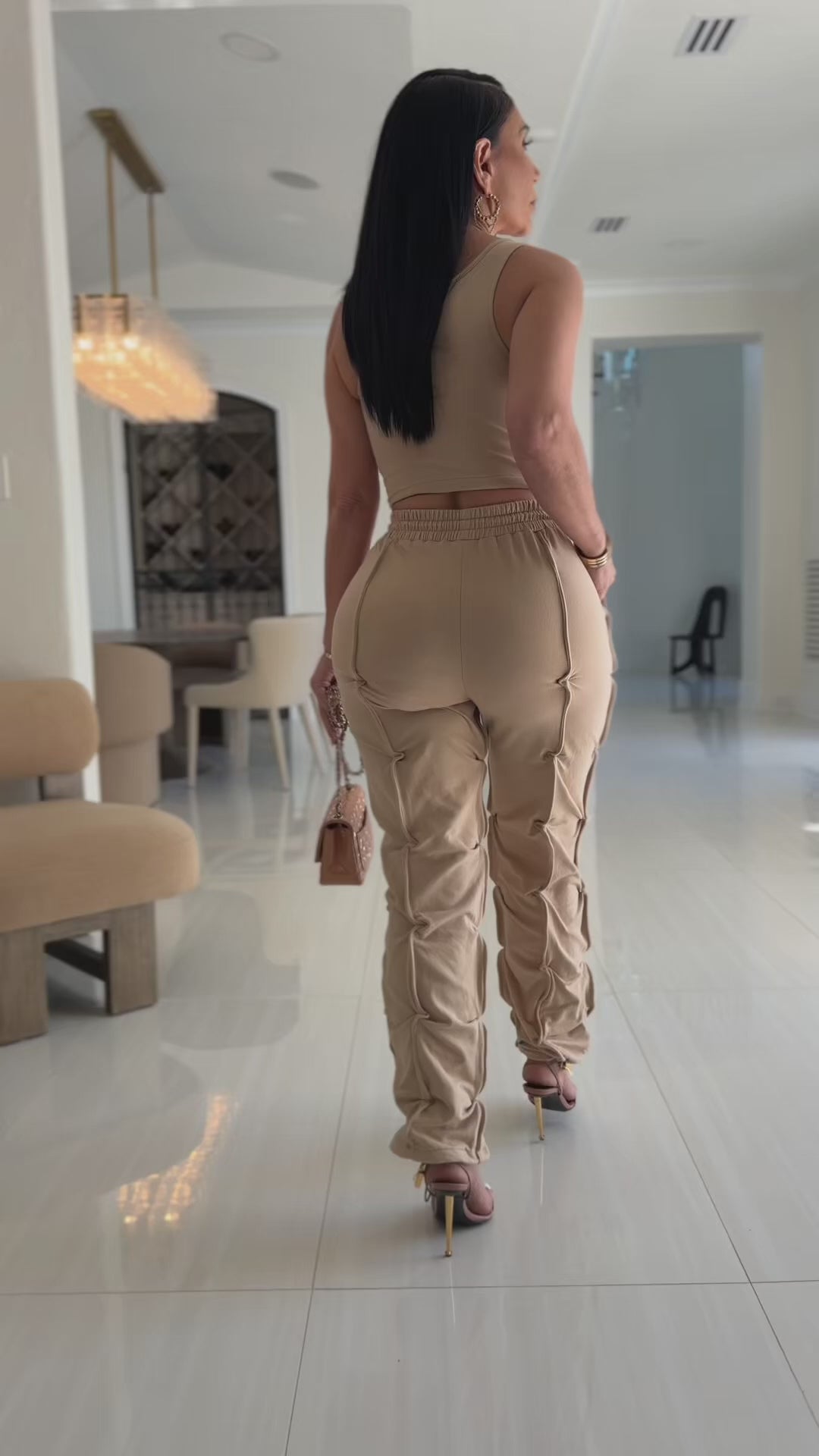 Vida (Beige Jogger Set)