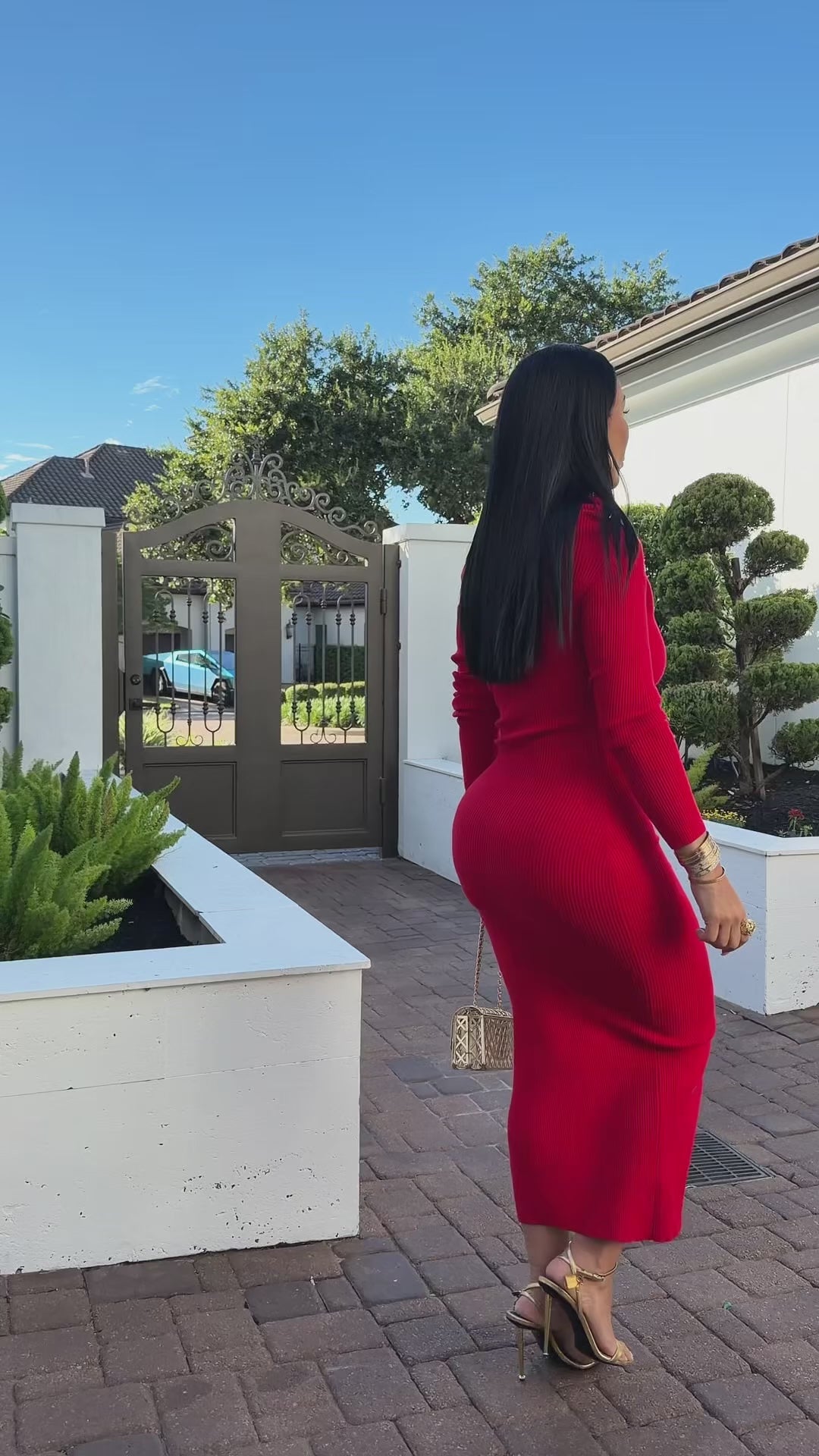 Voochie (Red Midi Dress)