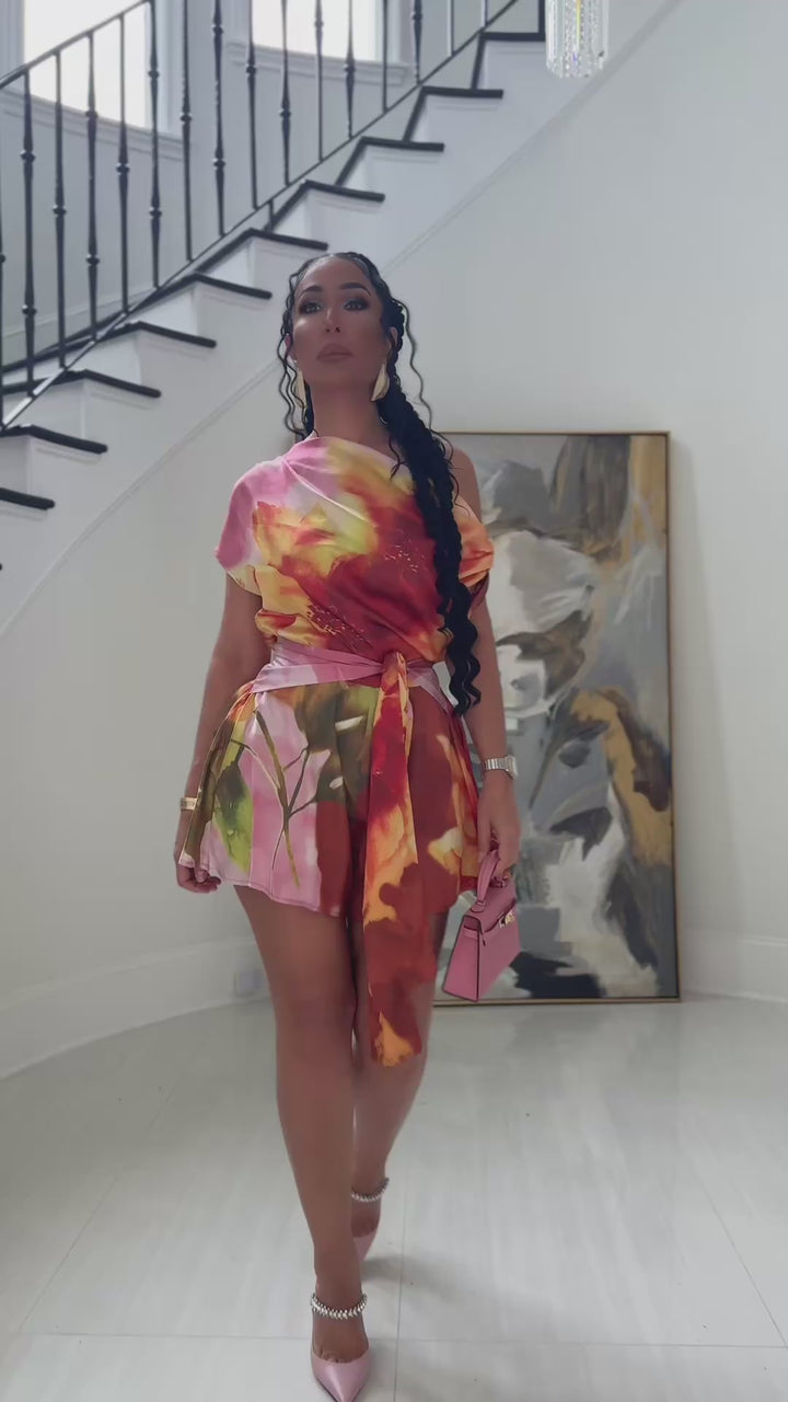 Kiwi (Rust Multi Color Romper)