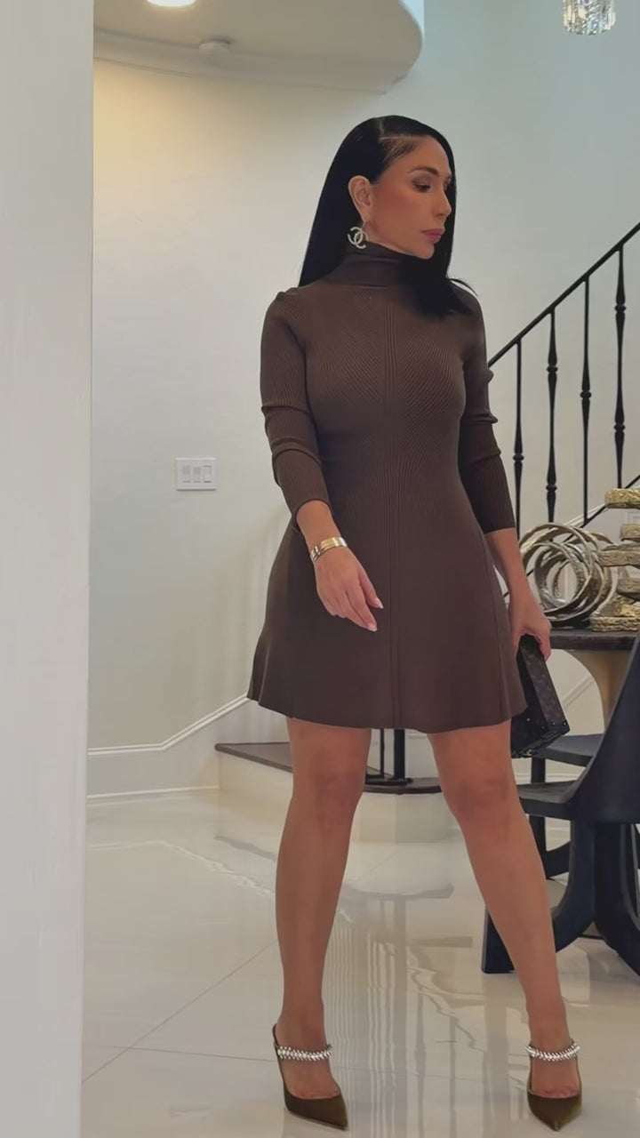 Sila (Olive Brown Dress)