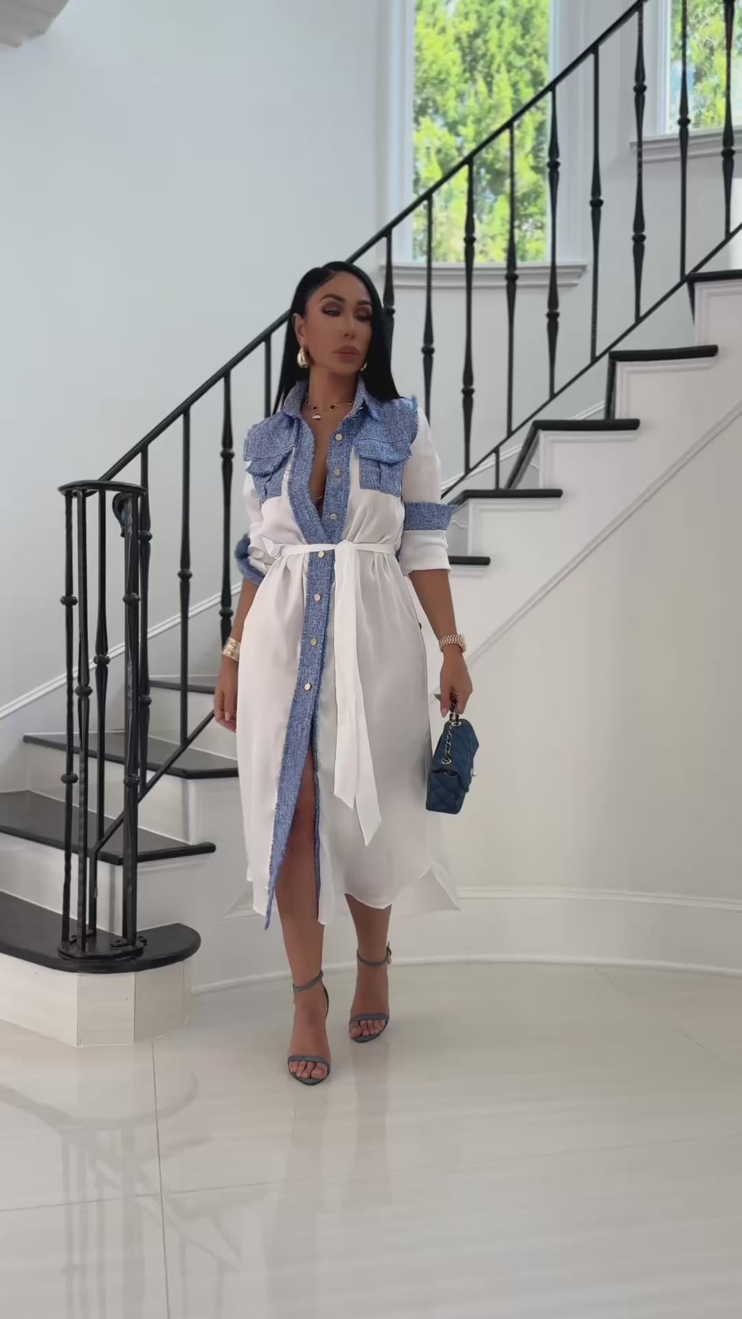 Jesus (Denim Blue/White Dress)