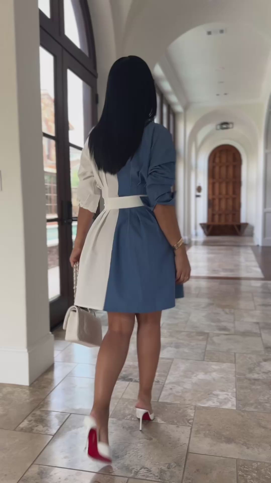 Merla (Blue/White Dress)