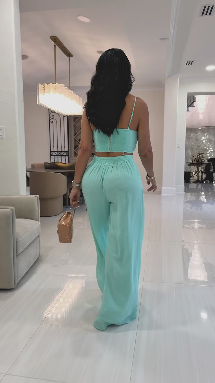 Alfre (Teal Blue Pant Set)