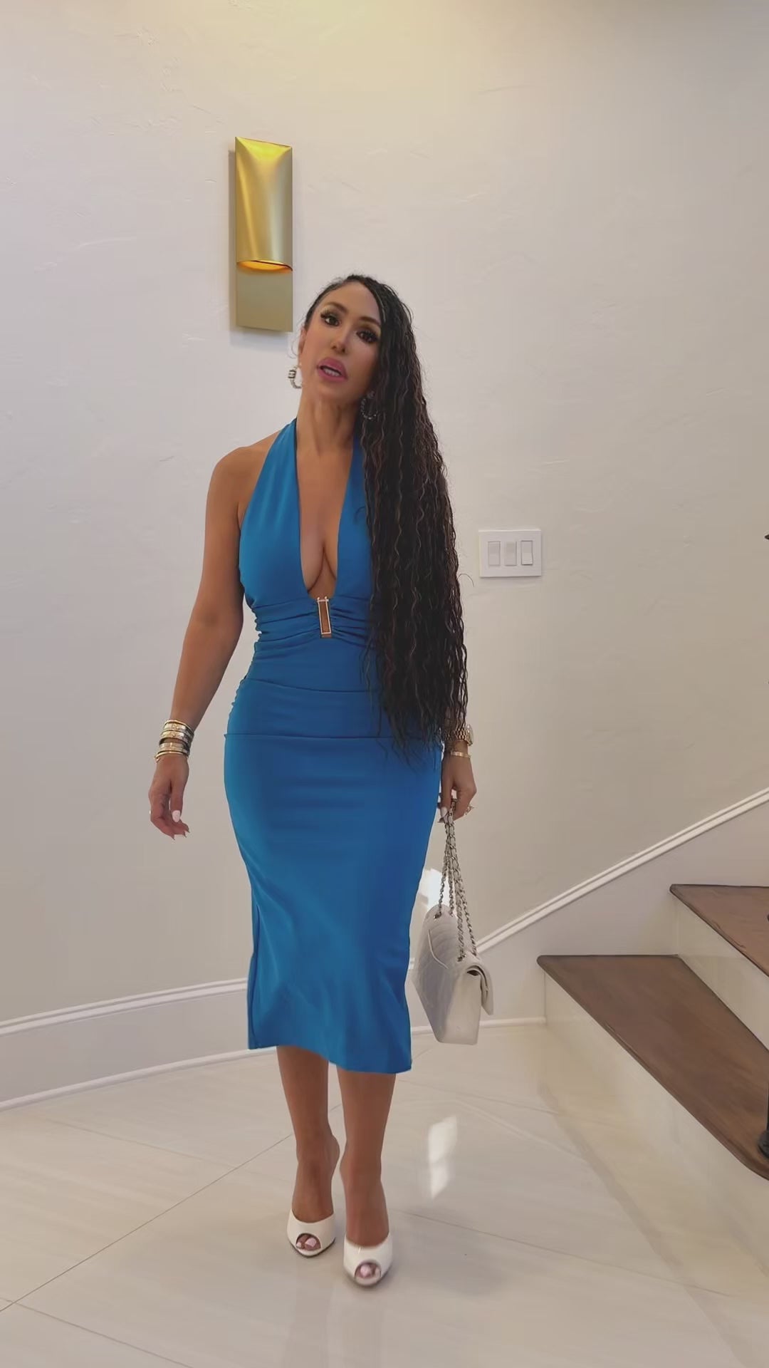 Shakyra (Blue Midi Dress)