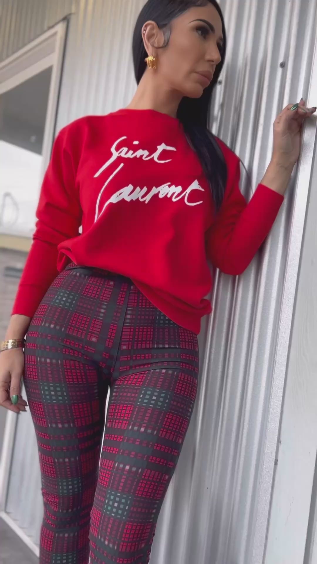 Saint (Red Graphic Sweatshirt)