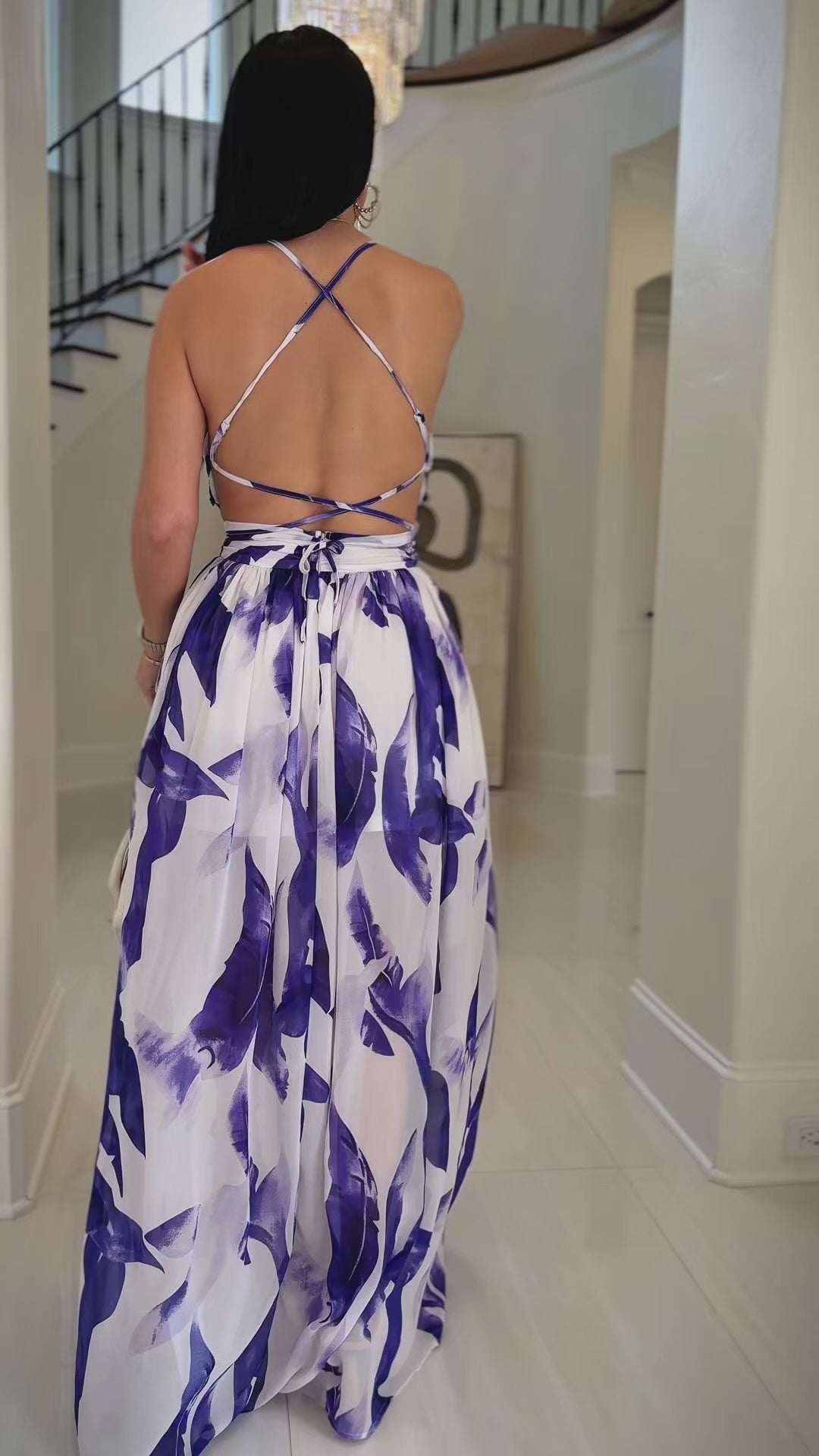 fitted lace wedding dress Lenny (Purple/White Maxi Dress) PRE-ORDER Ships 5/5 – enstyle The Boutique
