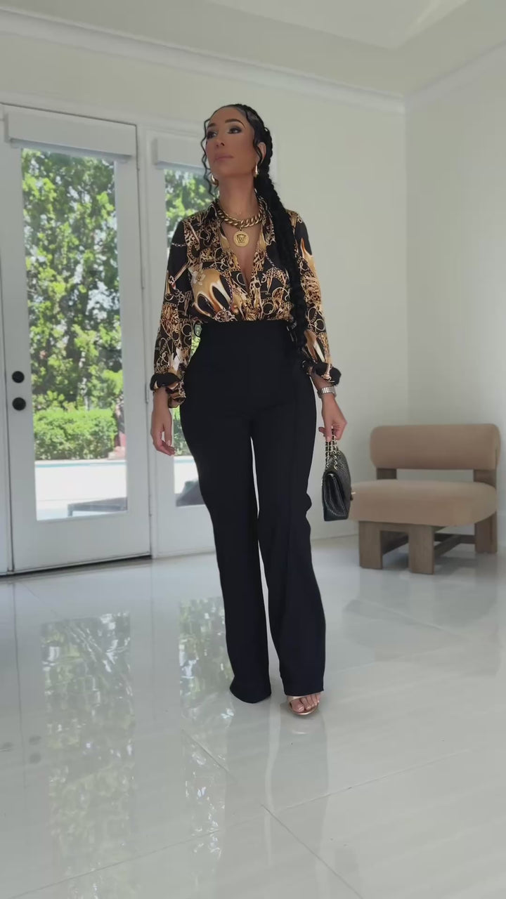 Encino (Black/Gold Jumpsuit)