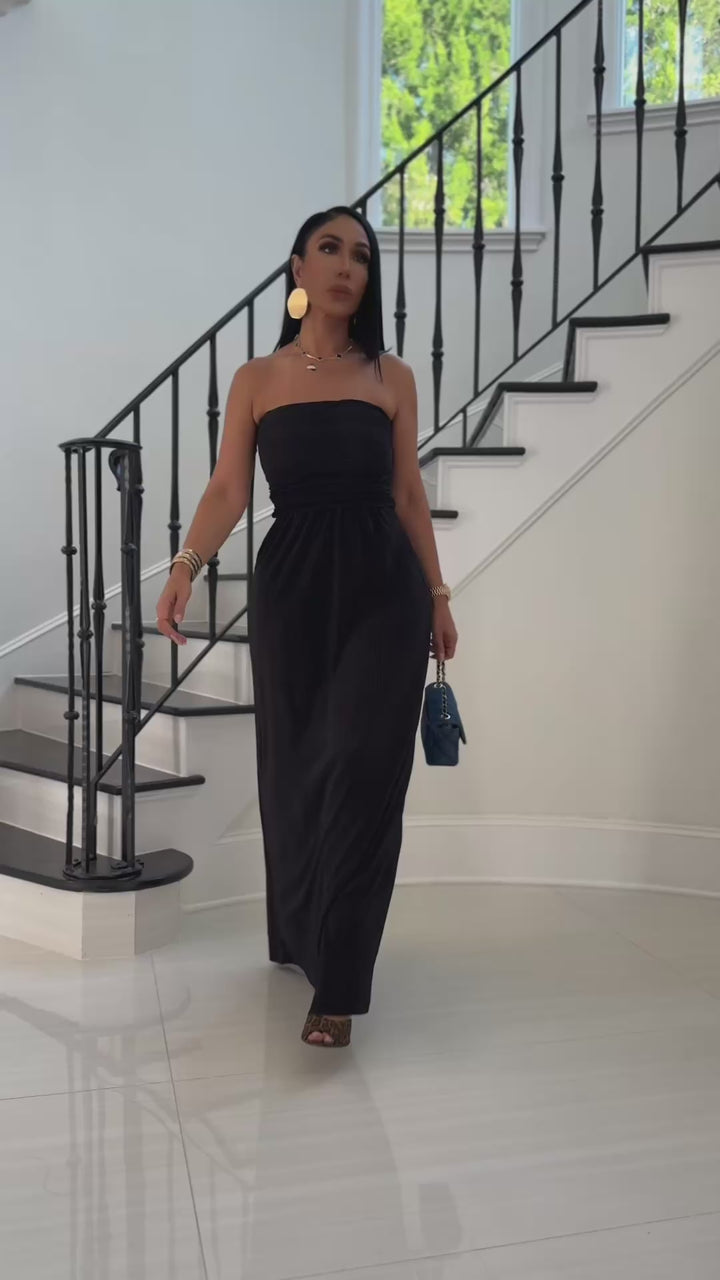 Coastal (Black Maxi Dress)