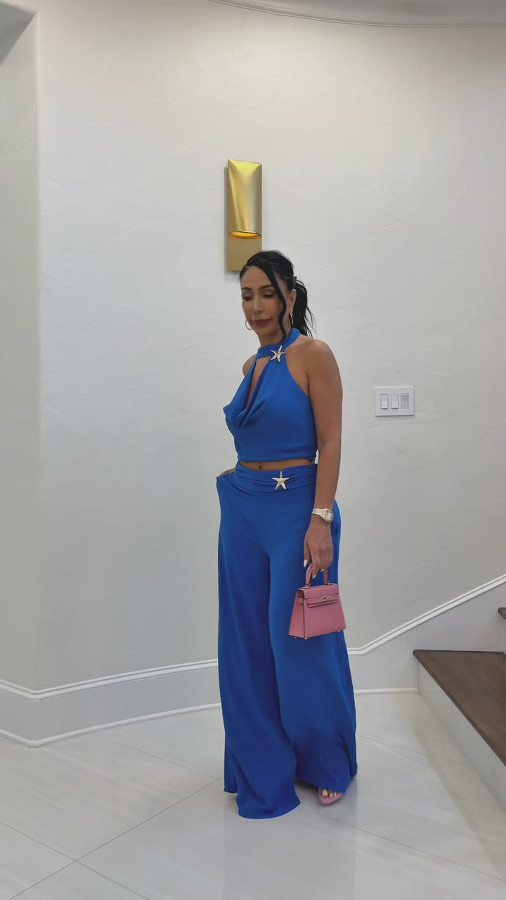 Raeann (Blue Pant Set)