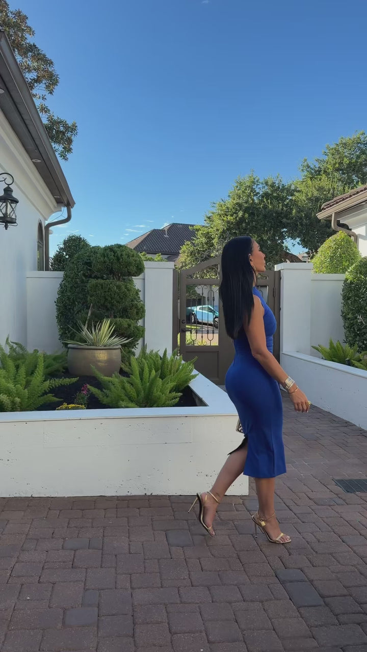 Rick (Royal Blue Midi Dress)
