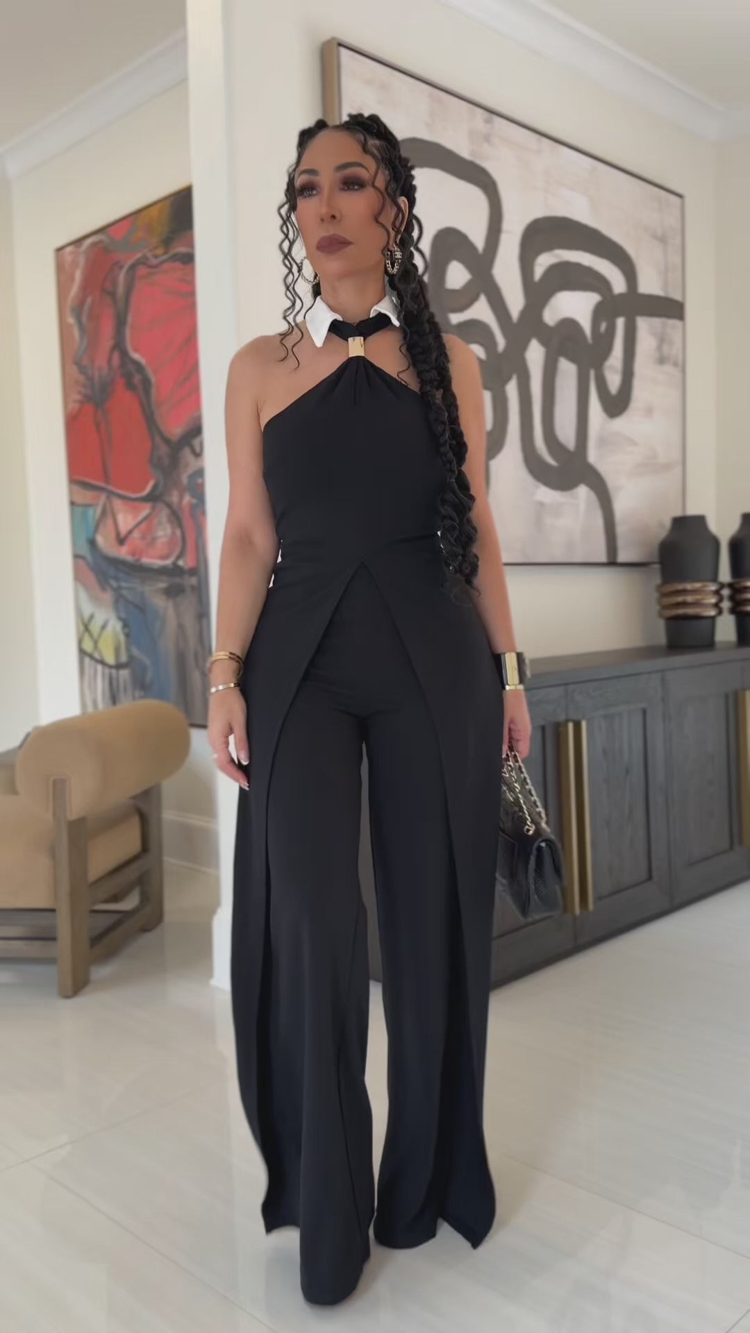 Justin (Black/White Jumpsuit)